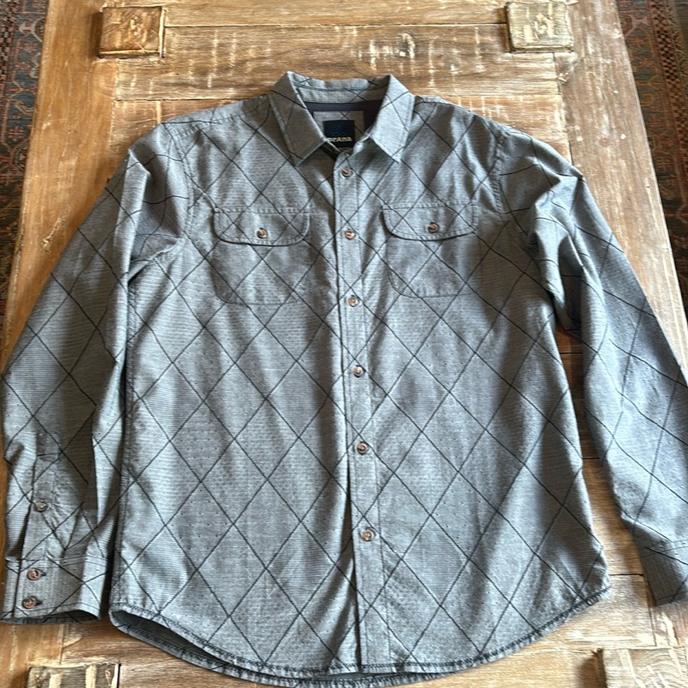 Mens Prana Long Sleeve Button Down